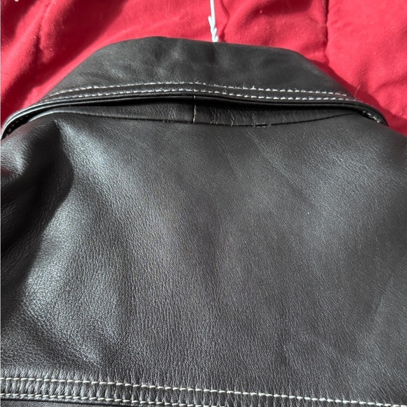 ⚡️Stunning Vintage Danier Crop Black Leather Biker Jacket - Size Ladies M ⚡️ - Picture 10 of 16